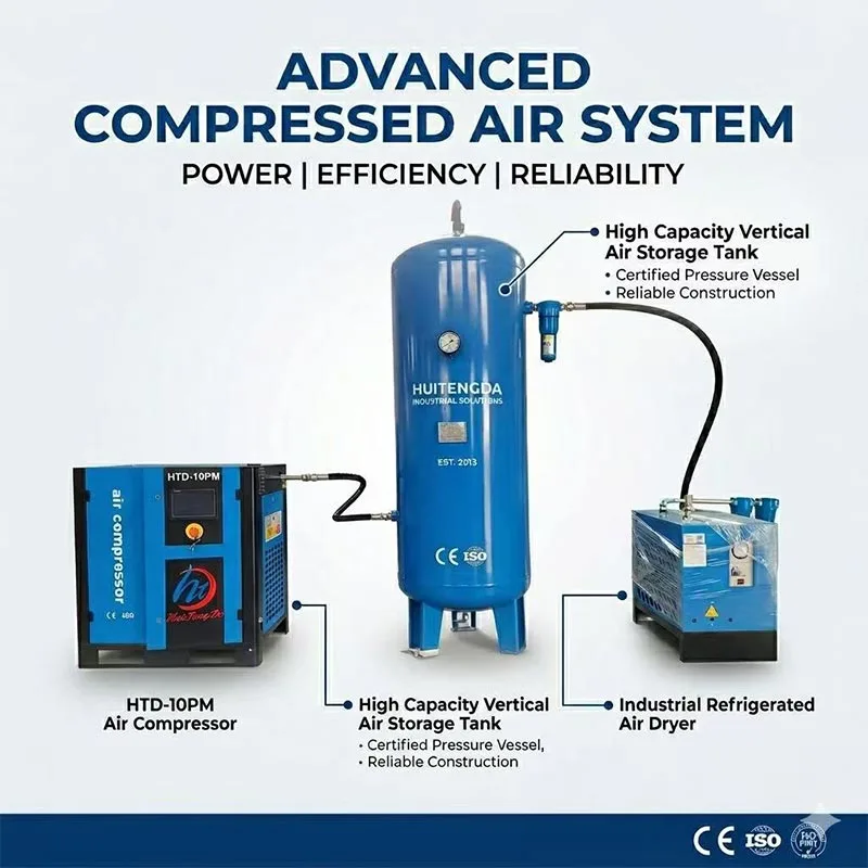 Compresseur d'air 75 HP 380 V 50 Hz avec sécheur